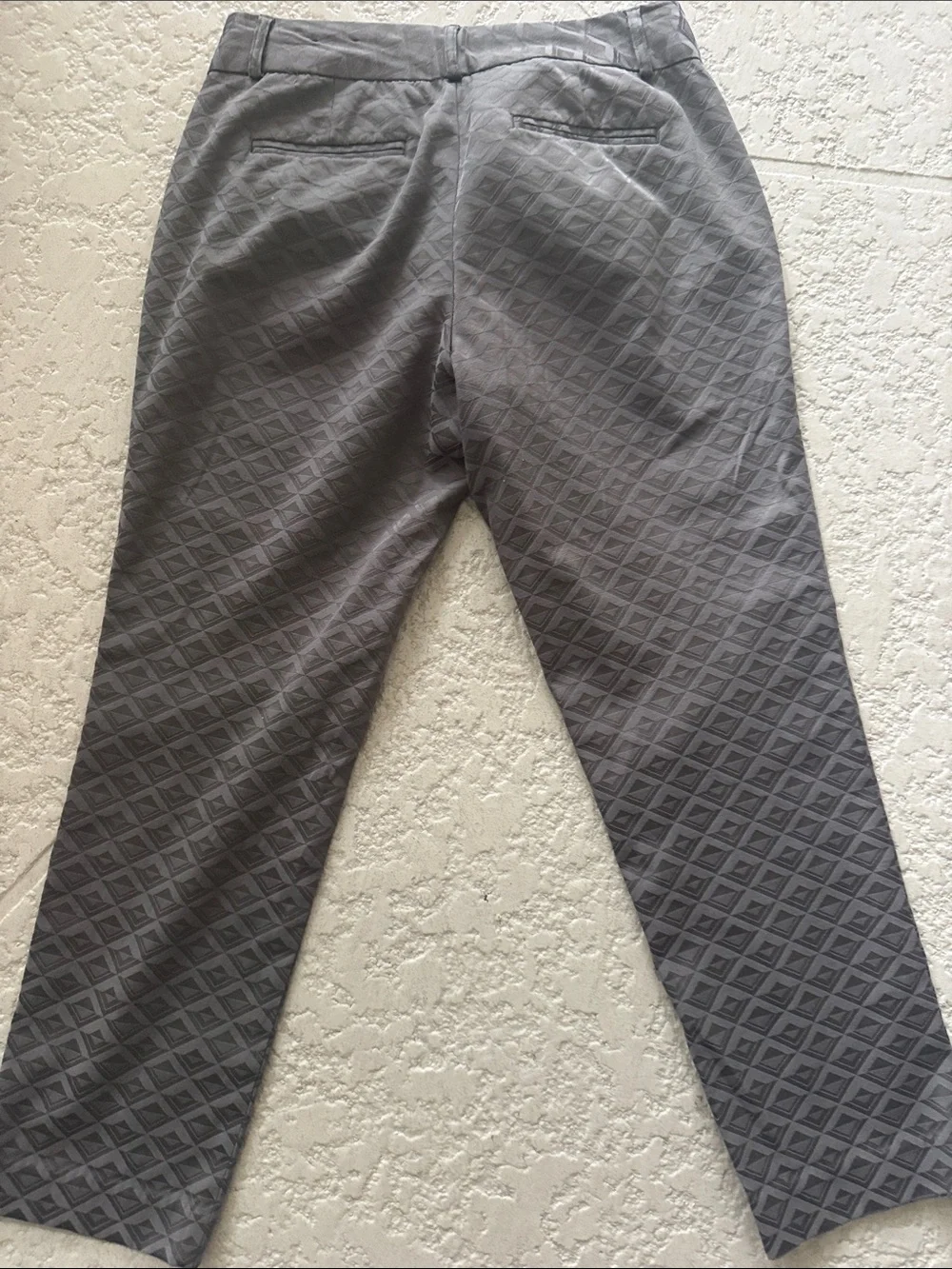 Banana Republic Gray Diamond-Texture Chinos